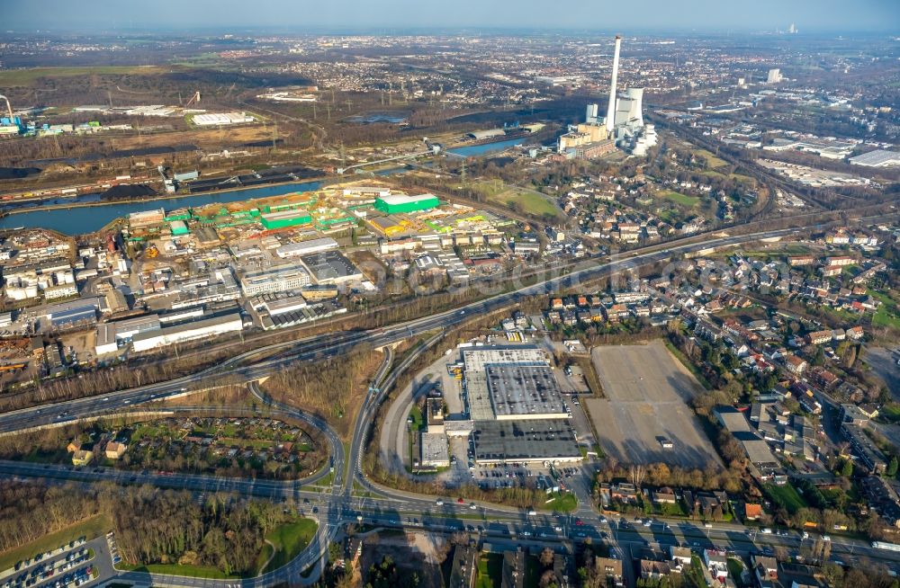 Aerial image Herne - Leisure Centre - Amusement Park Monza Indoor Kart GmbH on Dorstener Strasse in the district Wanne-Eickel in Herne in the state North Rhine-Westphalia, Germany