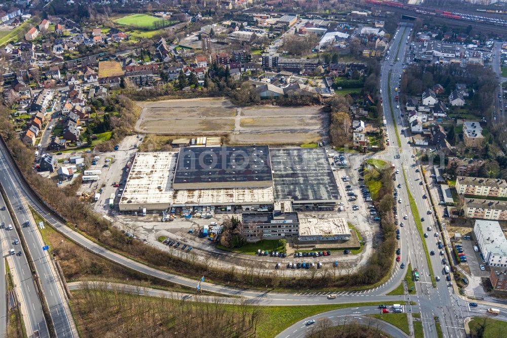 Aerial photograph Herne - Leisure Centre - Amusement Park Monza Indoor Kart GmbH on Dorstener Strasse in the district Wanne-Eickel in Herne in the state North Rhine-Westphalia, Germany