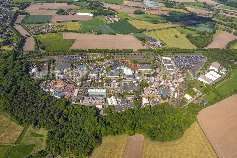 Bottrop from above - Leisure Centre - Amusement Park Movie Park Germany on Warner-Allee in Bottrop at Ruhrgebiet in the state North Rhine-Westphalia, Germany