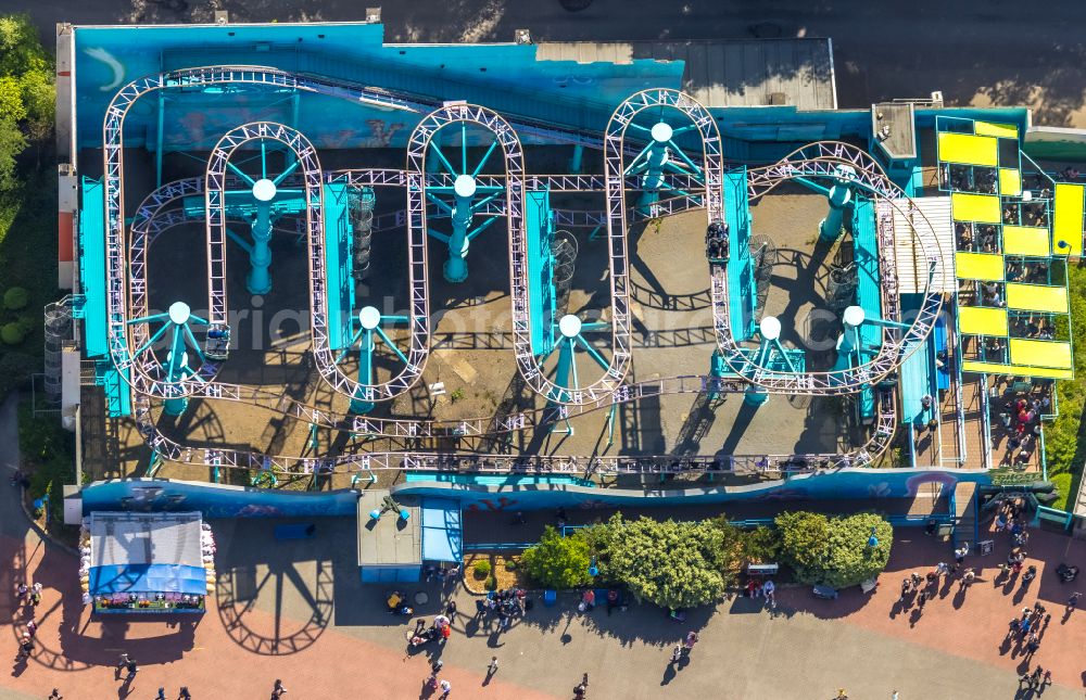 Aerial photograph Bottrop - Leisure Centre - Amusement Park Movie Park Germany on Warner-Allee in Bottrop at Ruhrgebiet in the state North Rhine-Westphalia, Germany