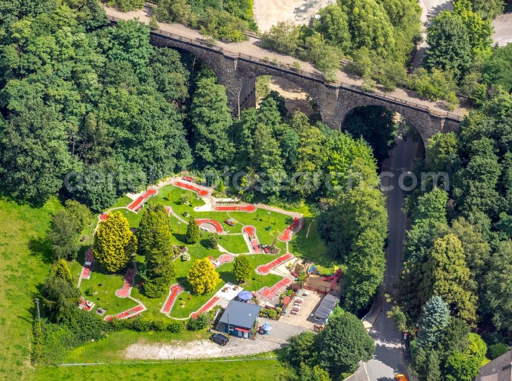 Gevelsberg from above - Leisure Centre - Amusement Park on Nelkenstrasse in Gevelsberg in the state North Rhine-Westphalia, Germany