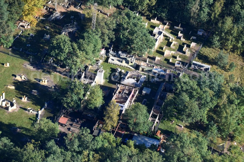 Aerial photograph Garzau-Garzin - Leisure Centre - Amusement Park Go Paintball Adventure Park on Gladowshoeher Strasse in Garzau-Garzin in the state Brandenburg, Germany