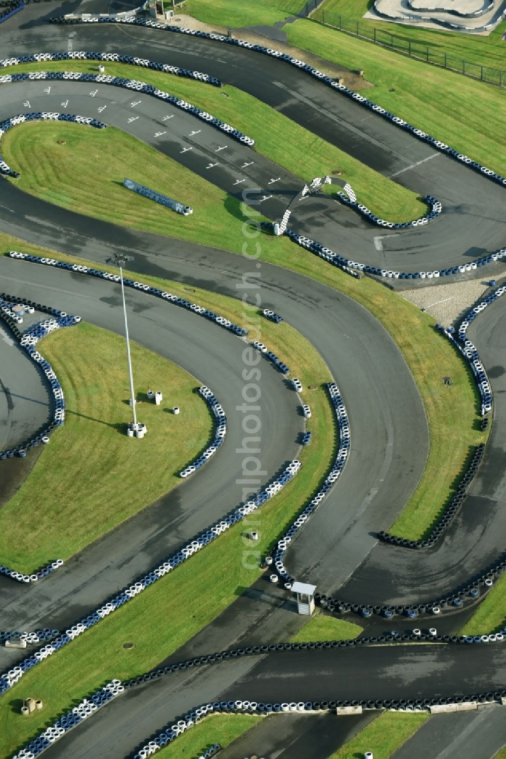 Aerial image Behringen - Leisure Centre - Amusement Park Ralf Schumacher Kart & Bowl with race track in Behringen in the state Lower Saxony