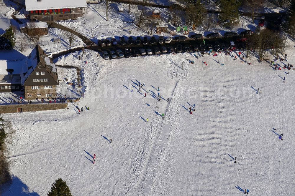 Hessisch Lichtenau from the bird's eye view: Sport- and Leisure Centre of toboggan run Hoher Meissner in the district Hausen in Hessisch Lichtenau in the state Hesse