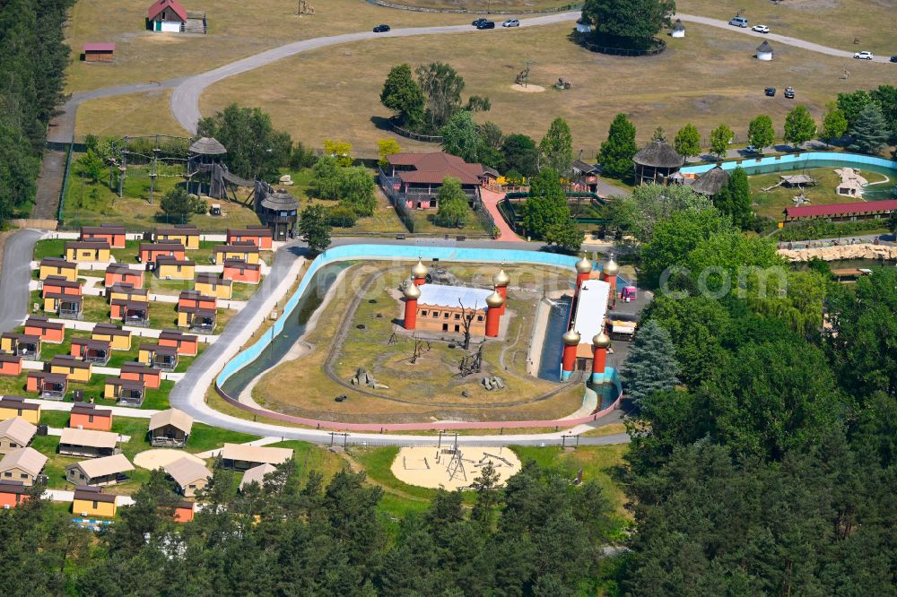 Stukenbrock from above - Leisure Centre - Amusement Park Safariland Stukenbrock in Stukenbrock in the state North Rhine-Westphalia, Germany