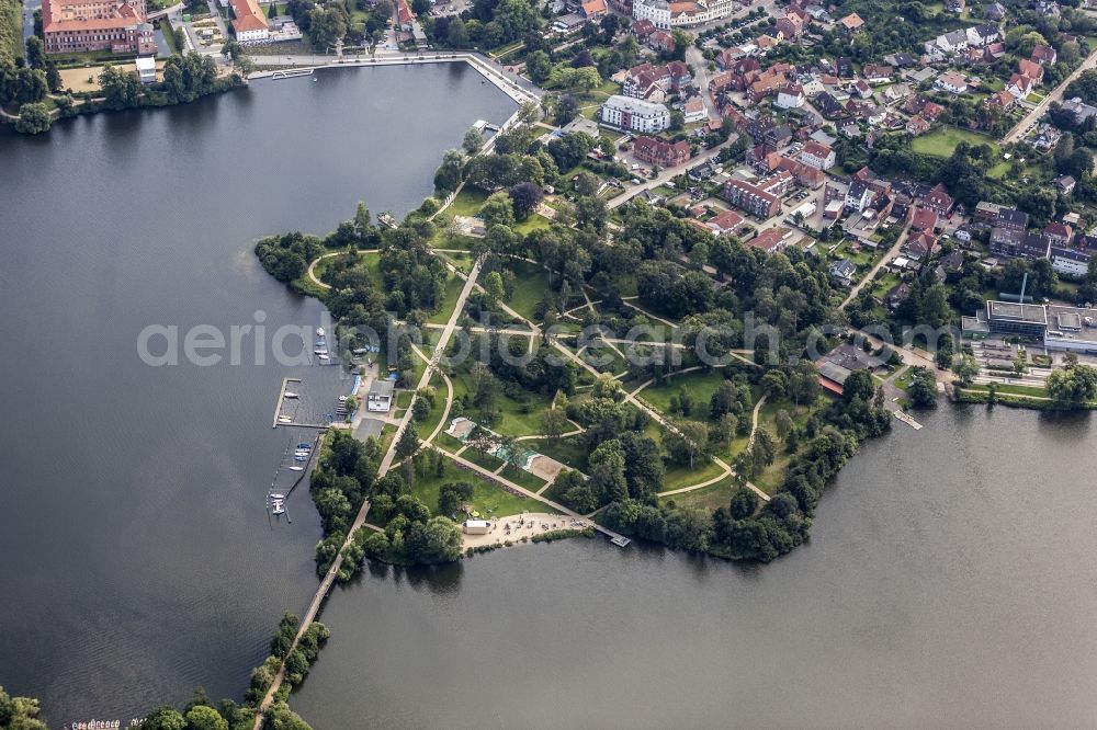 Eutin from above - Leisure centre - fun fair sea park in Eutin in the federal state Schleswig-Holstein