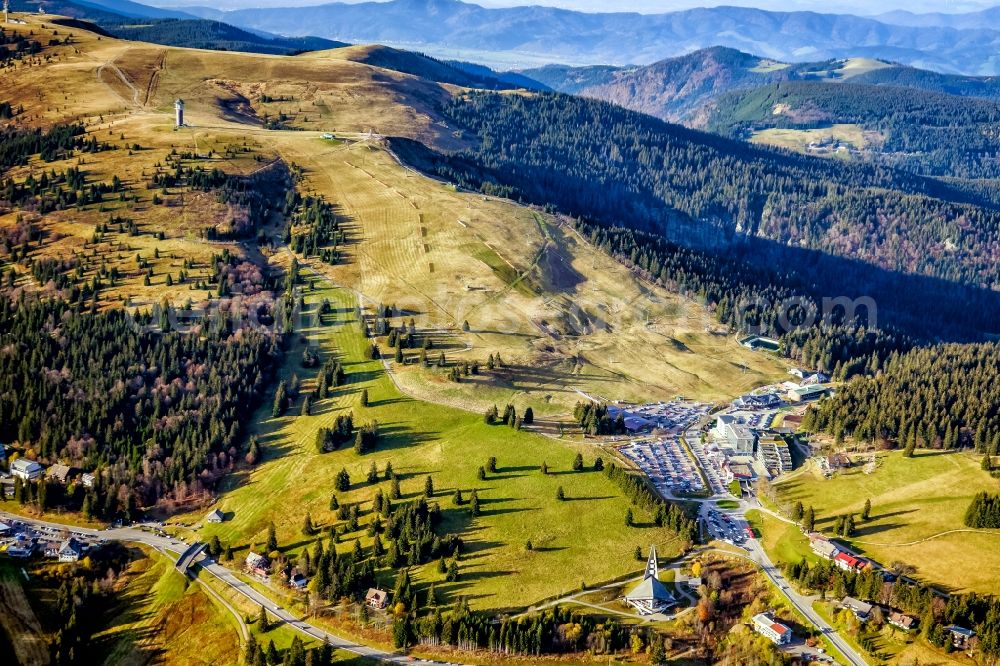 Feldberg (Schwarzwald) from the bird's eye view: Leisure center of skiing - in Feldberg (Schwarzwald) in the state Baden-Wurttemberg, Germany