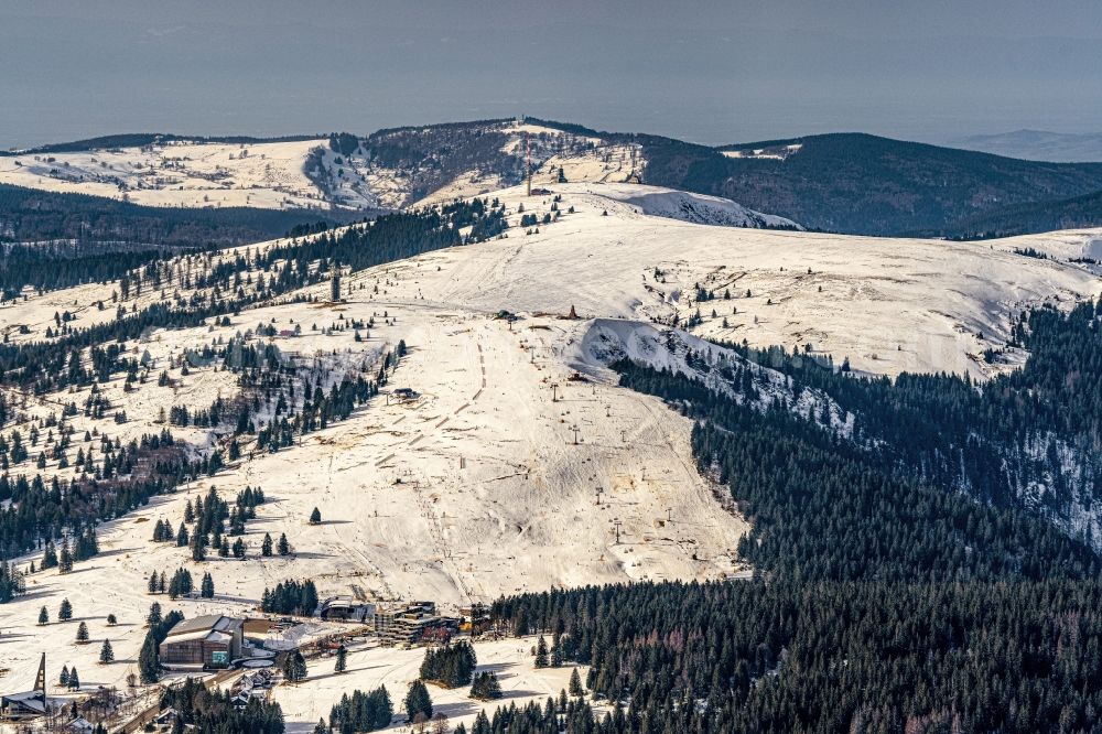 Aerial image Feldberg (Schwarzwald) - Leisure center of skiing - in Feldberg (Schwarzwald) in the state Baden-Wurttemberg, Germany