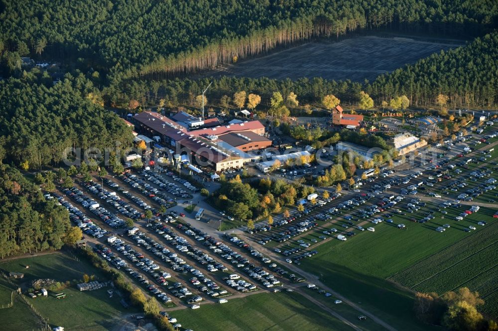 Klaistow from above - Leisure Centre - Amusement Park Spargel- und Erlebnishof Klaistow Glindower Strasse in Klaistow in the state Brandenburg