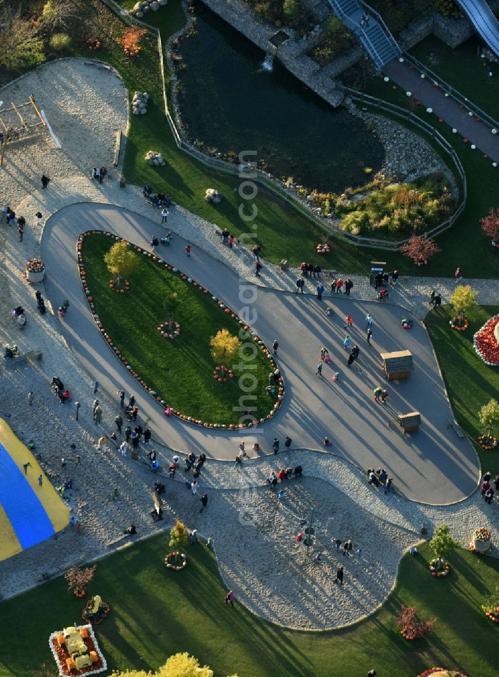 Aerial image Klaistow - Leisure Centre - Amusement Park Spargel- und Erlebnishof Klaistow Glindower Strasse in Klaistow in the state Brandenburg