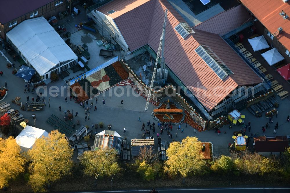 Klaistow from above - Leisure Centre - Amusement Park Spargel- und Erlebnishof Klaistow Glindower Strasse in Klaistow in the state Brandenburg