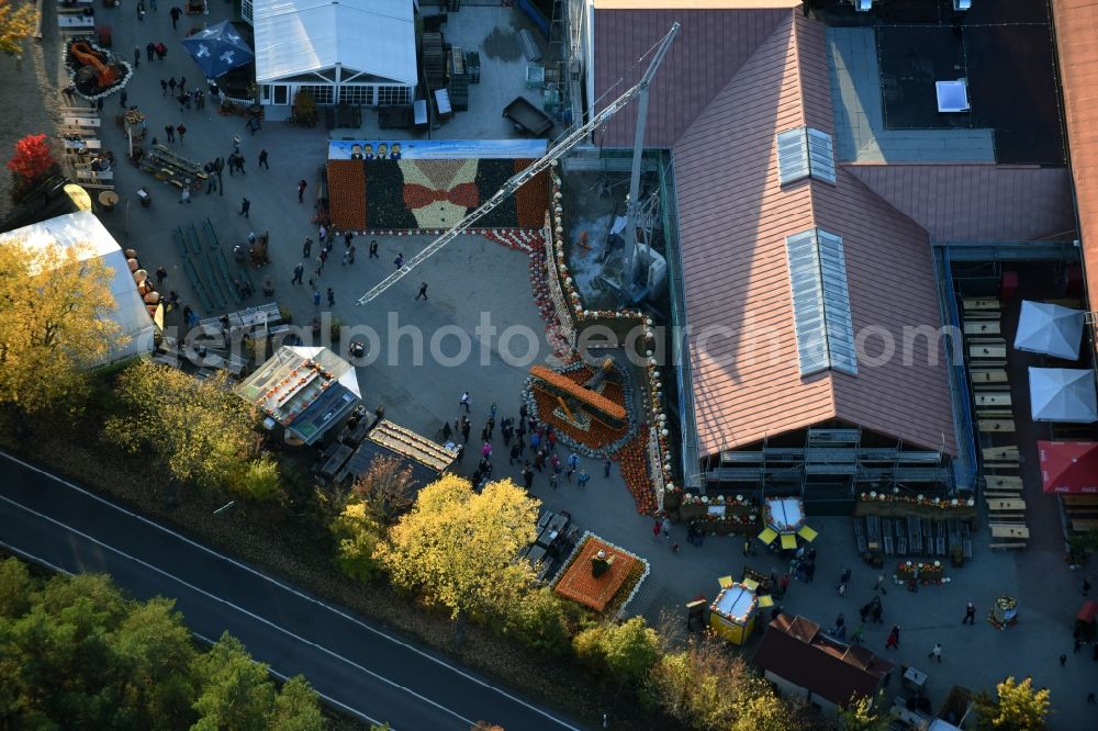 Klaistow from the bird's eye view: Leisure Centre - Amusement Park Spargel- und Erlebnishof Klaistow Glindower Strasse in Klaistow in the state Brandenburg