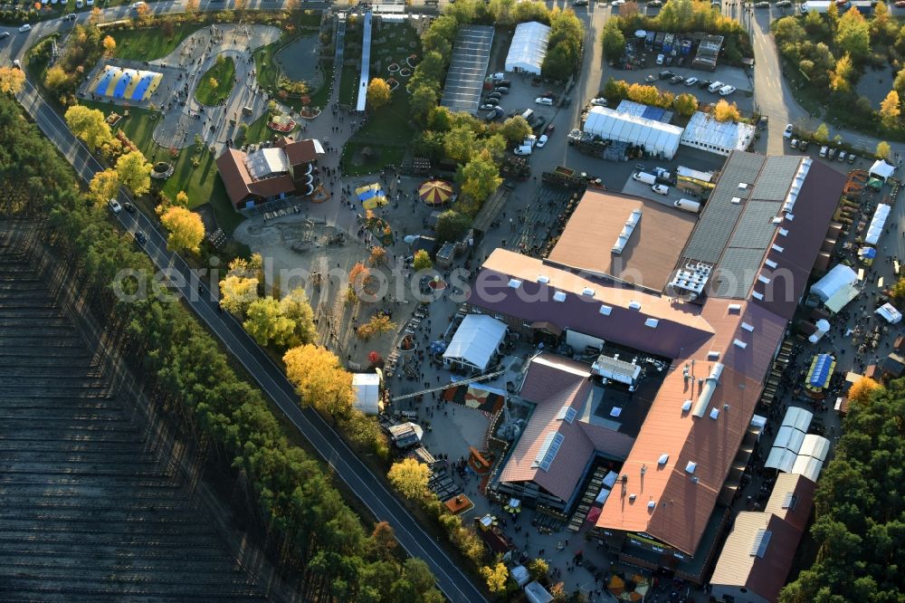 Aerial image Klaistow - Leisure Centre - Amusement Park Spargel- und Erlebnishof Klaistow Glindower Strasse in Klaistow in the state Brandenburg