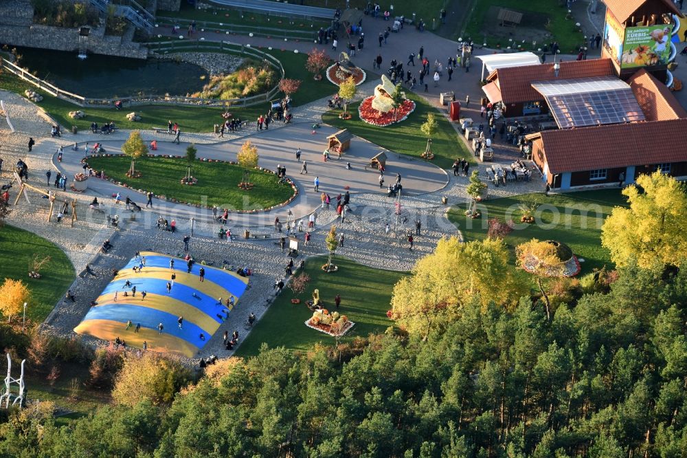 Klaistow from above - Leisure Centre - Amusement Park Spargel- und Erlebnishof Klaistow Glindower Strasse in Klaistow in the state Brandenburg