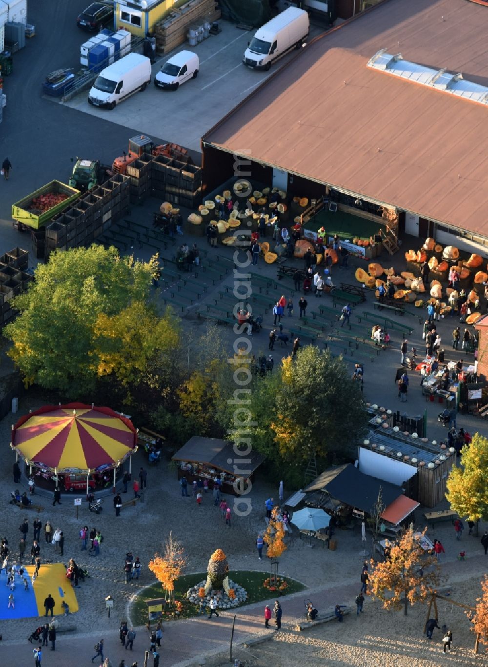 Aerial image Klaistow - Leisure Centre - Amusement Park Spargel- und Erlebnishof Klaistow Glindower Strasse in Klaistow in the state Brandenburg