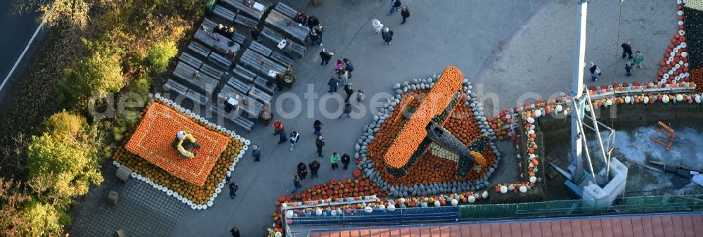 Klaistow from above - Leisure Centre - Amusement Park Spargel- und Erlebnishof Klaistow Glindower Strasse in Klaistow in the state Brandenburg