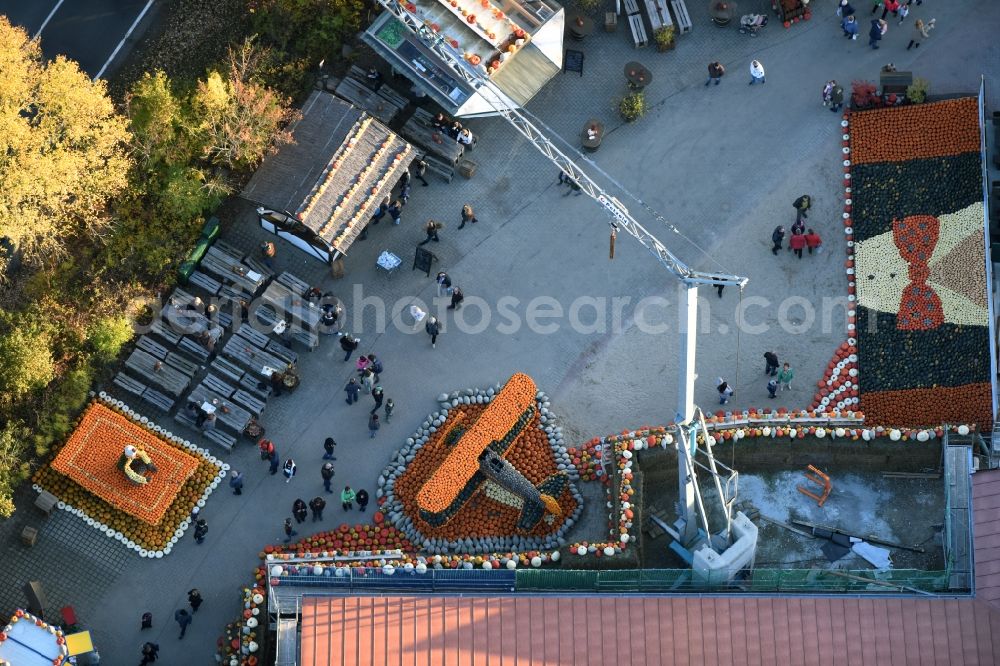 Klaistow from the bird's eye view: Leisure Centre - Amusement Park Spargel- und Erlebnishof Klaistow Glindower Strasse in Klaistow in the state Brandenburg