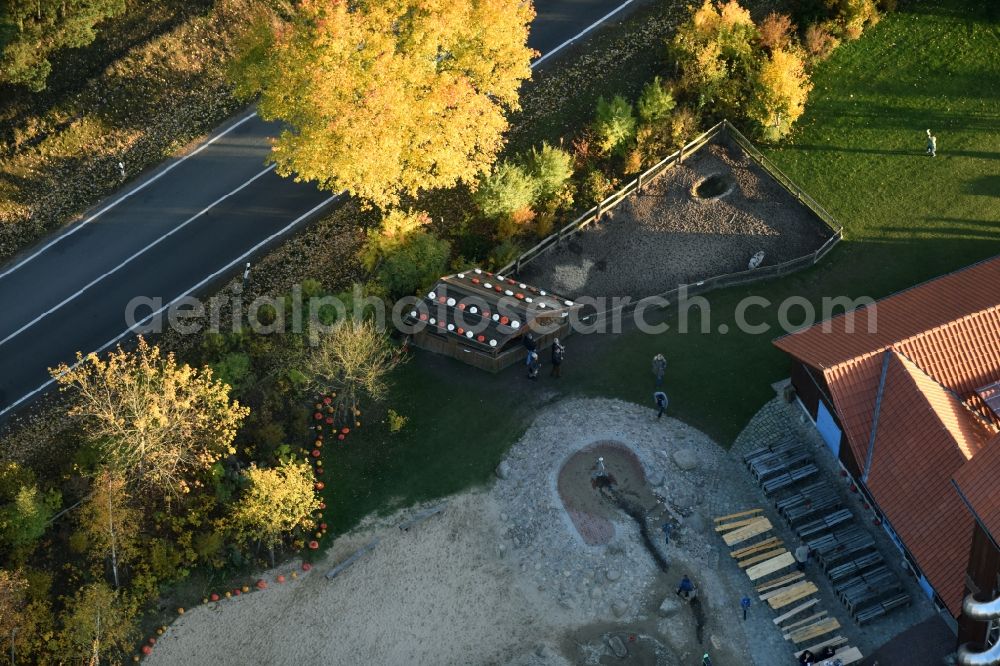 Aerial image Klaistow - Leisure Centre - Amusement Park Spargel- und Erlebnishof Klaistow Glindower Strasse in Klaistow in the state Brandenburg