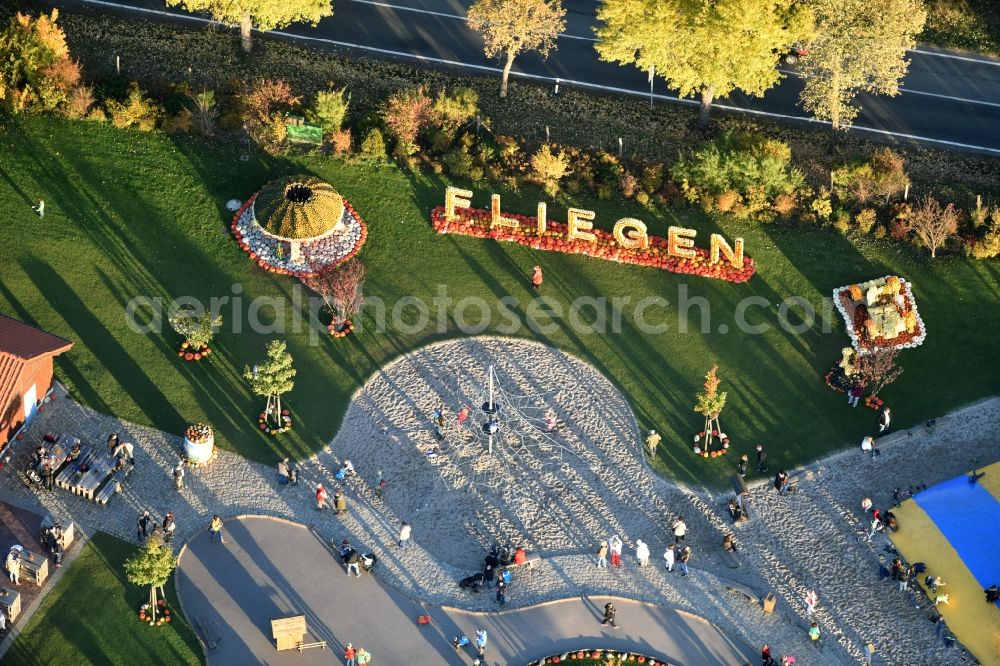 Aerial image Klaistow - Leisure Centre - Amusement Park Spargel- und Erlebnishof Klaistow Glindower Strasse in Klaistow in the state Brandenburg