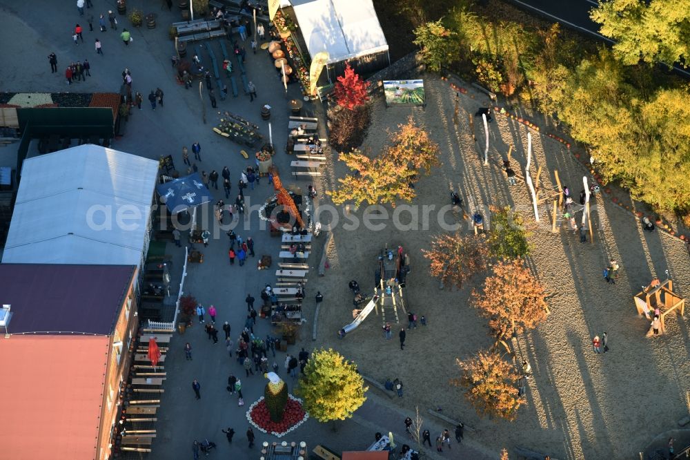 Aerial photograph Klaistow - Leisure Centre - Amusement Park Spargel- und Erlebnishof Klaistow Glindower Strasse in Klaistow in the state Brandenburg