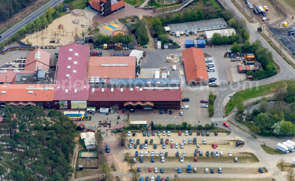 Aerial image Beelitz - Leisure Centre - Amusement Park Spargel- und Erlebnishof Klaistow Glindower Strasse in Klaistow in the state Brandenburg