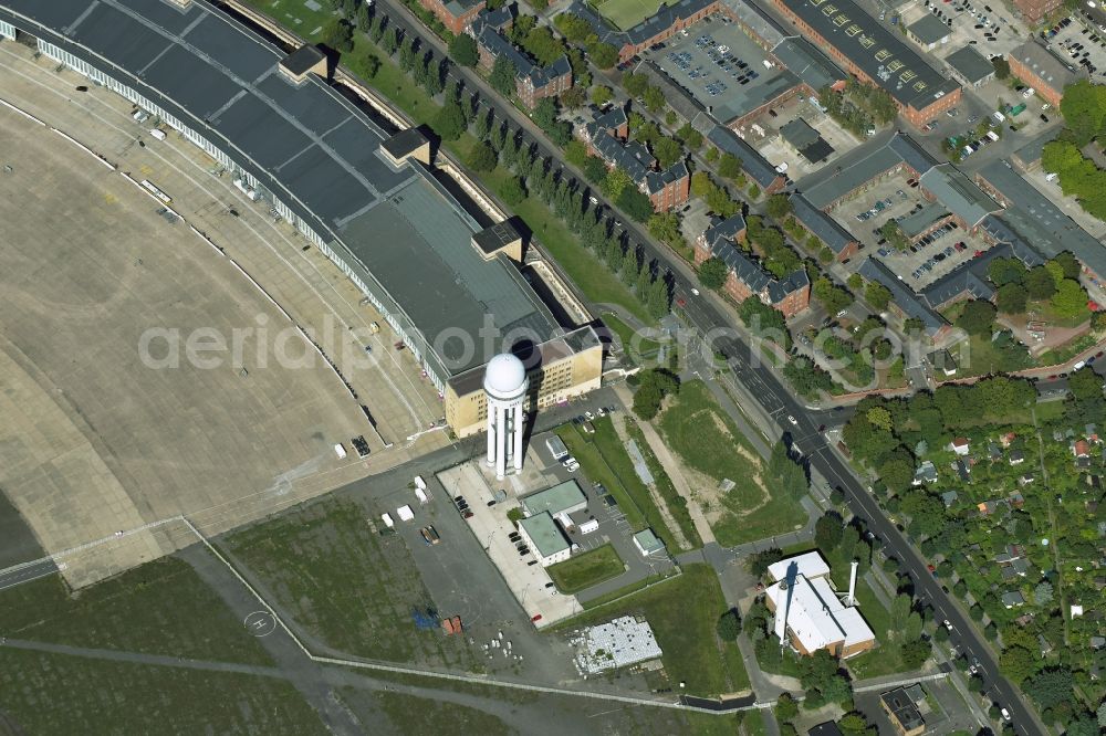 Berlin from above - Leisure Centre - Amusement Park Tanzschule Traumtaenzer Flughafen Tempelhof GmbH & Co. KG in the area of former Airport Tempelhof in Berlin