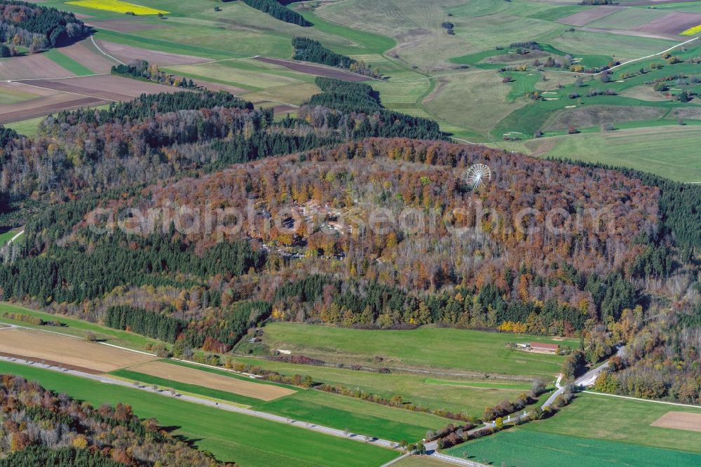 Aerial photograph Sonnenbühl - Leisure Centre - Amusement Park Traumland Baerenhoehle in Sonnenbuehl in the state Baden-Wurttemberg, Germany