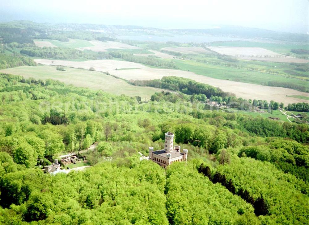 Granitz auf Rügen from the bird's eye view: Frühjahrslandschaft am Jagdschloß Granitz auf Rügen.