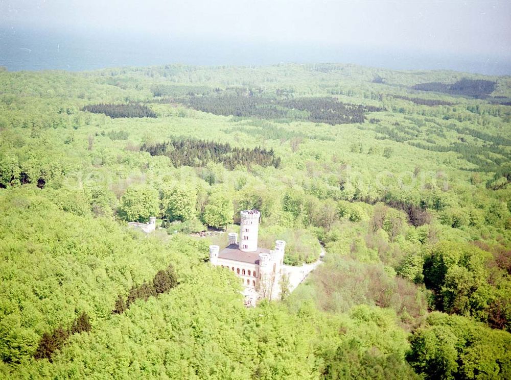 Aerial image Granitz auf Rügen - Frühjahrslandschaft am Jagdschloß Granitz auf Rügen.