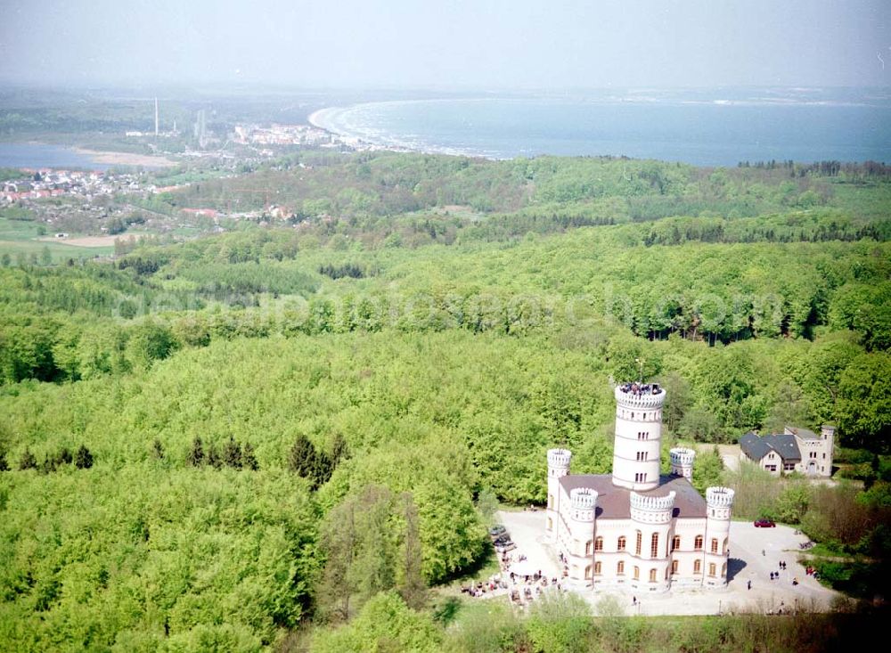 Granitz auf Rügen from the bird's eye view: Frühjahrslandschaft am Jagdschloß Granitz auf Rügen.