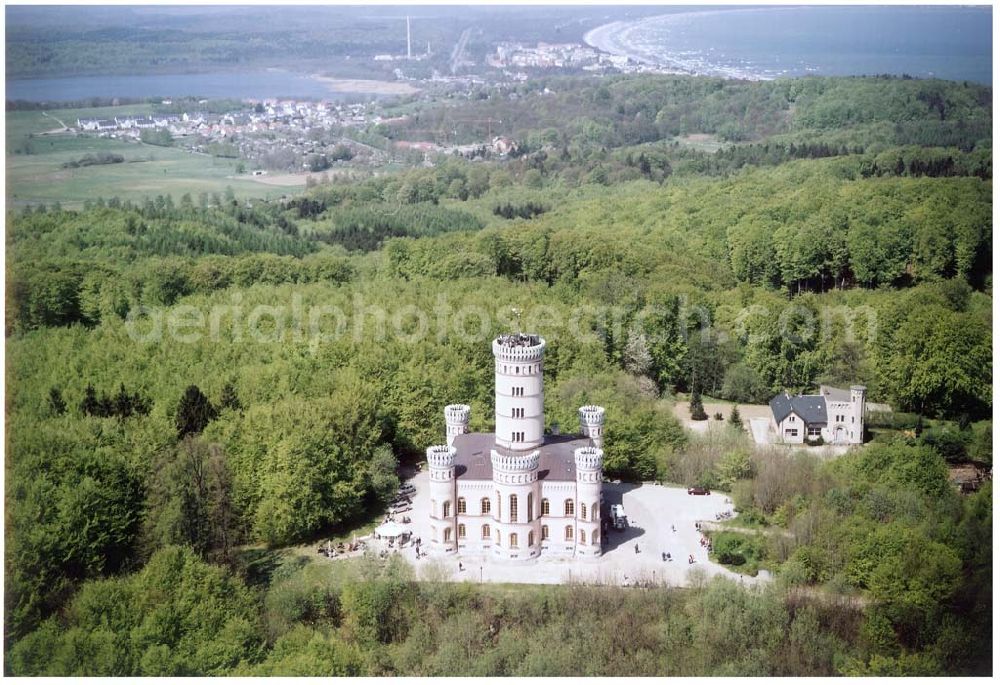 Aerial image Granitz auf Rügen - Frühjahrslandschaft am Jagdschloß Granitz auf Rügen.