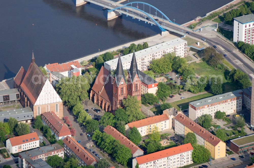 Frankfurt (Oder) from above - View of Friedenskirche Frankfurt (Oder) in Brandenburg