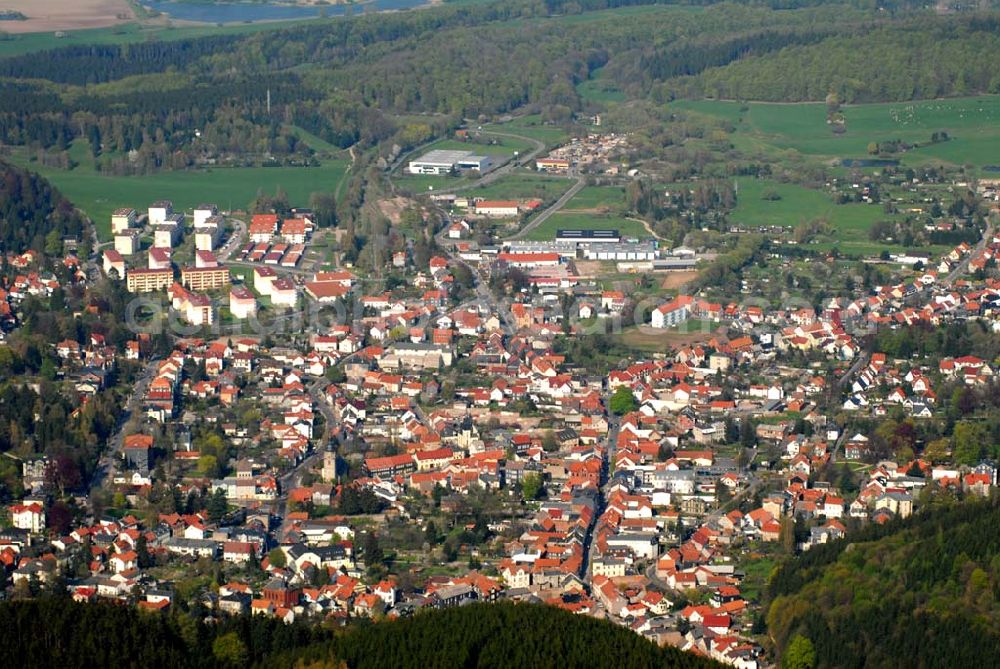 Aerial image Friedrichroda (Thüringen) - Friedrichroda im Thüringer Wald.