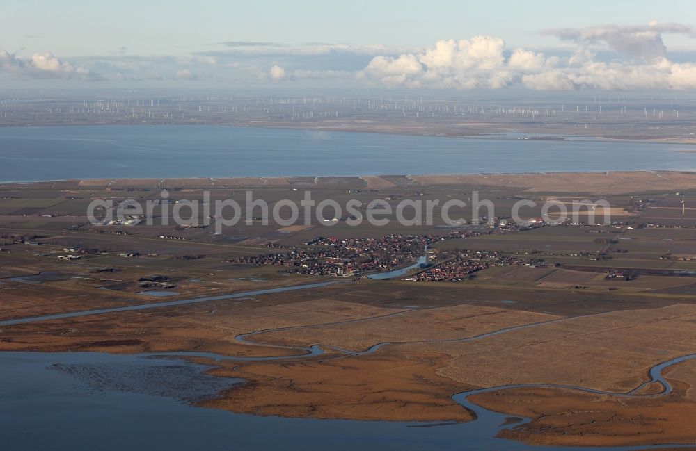 Aerial image Friedrichskoog - Friedrichskoog and Meldorf Bay in the state of Schleswig-Holstein