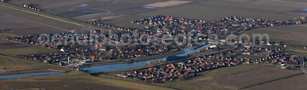 Aerial photograph Friedrichskoog - Friedrichskoog in Schleswig-Holstein