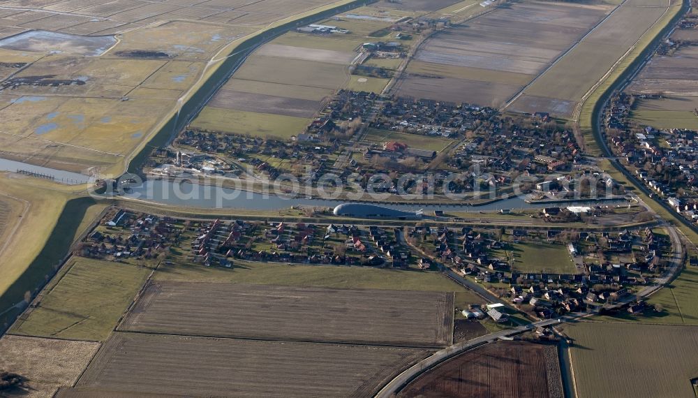 Friedrichskoog from above - Friedrichskoog in Schleswig-Holstein