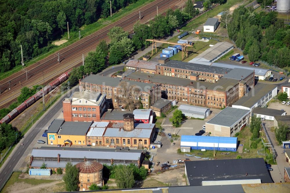 Fürstenwalde from the bird's eye view: Business park on the street Julius-Pintsch-Ring in Fuerstenwalde in the state Brandenburg