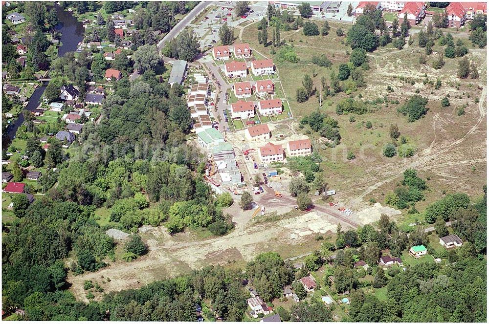 Aerial photograph Berlin Köpenick - Wohnsiedlung und Baufläche der DEGEWO an der Fürstenwalder Allee / Lagunenweg in Treptow-Köpenick.