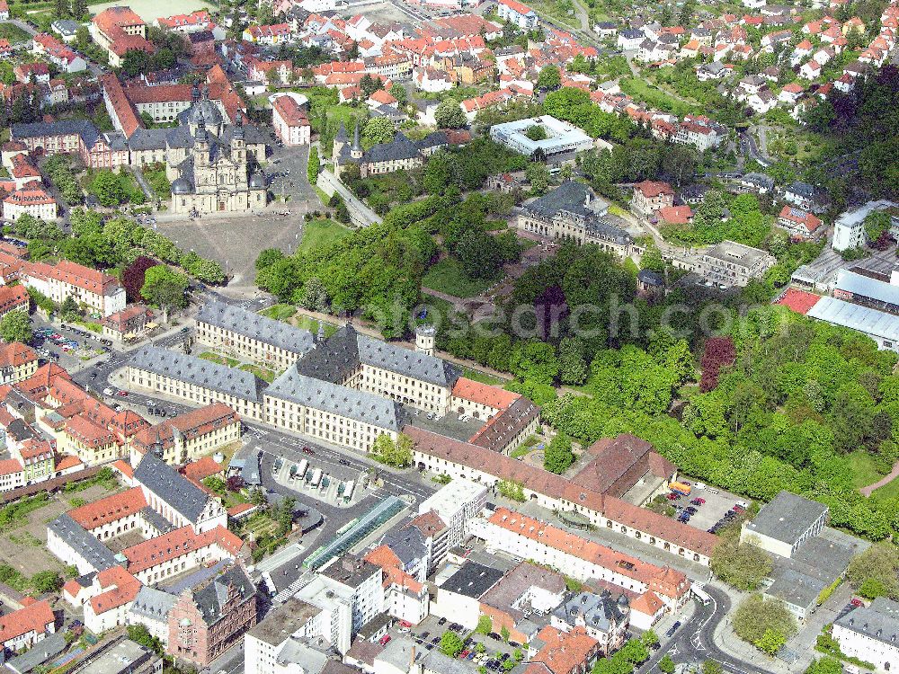 Aerial image Fulda - Blick auf das Stadtzentrum von 36037 Fulda / Hessen. Die Stadt Fulda hat eine Gesamtfläche von 104,04qkm und eine Gesamt-Einwohnerzahl von 63.544.