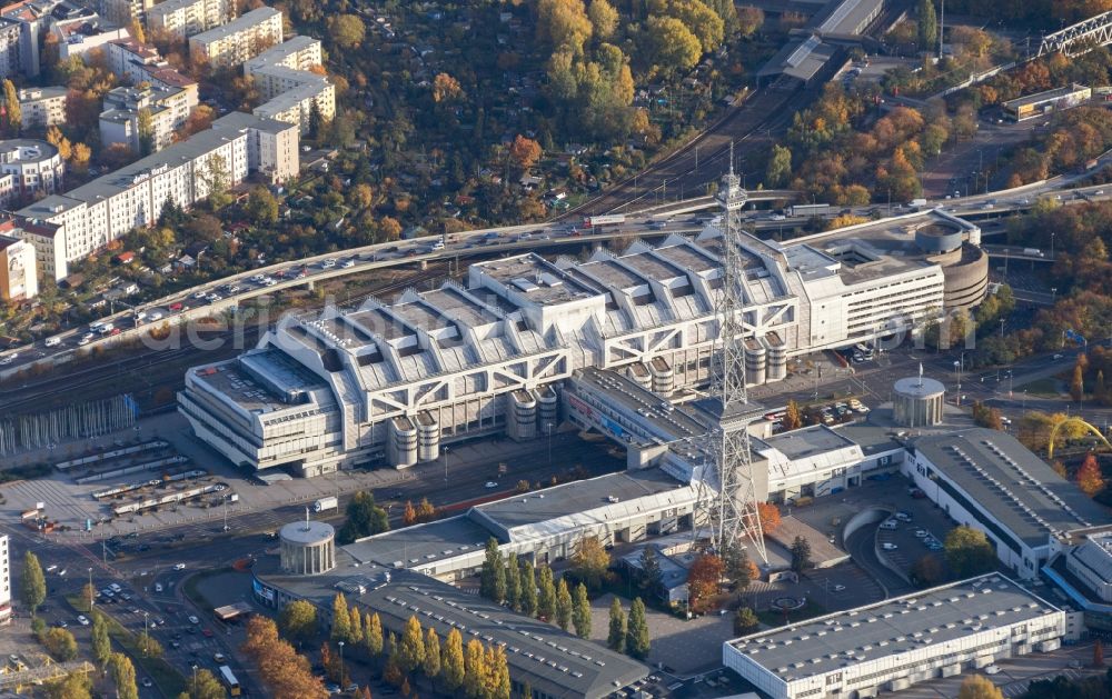 Aerial photograph Berlin - Radio Tower and the ICC congress center on Messedamm in Charlottenburg district of Berlin in Germany