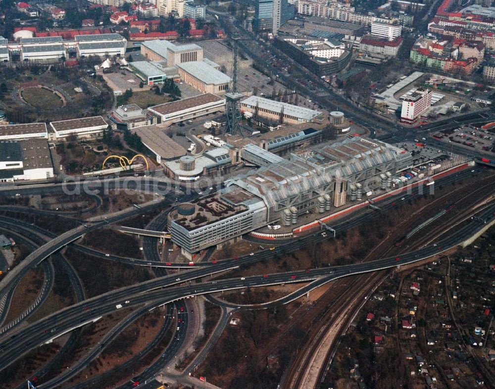 Aerial photograph Berlin - Radio Tower and the ICC congress center on Messedamm in Charlottenburg district of Berlin in Germany