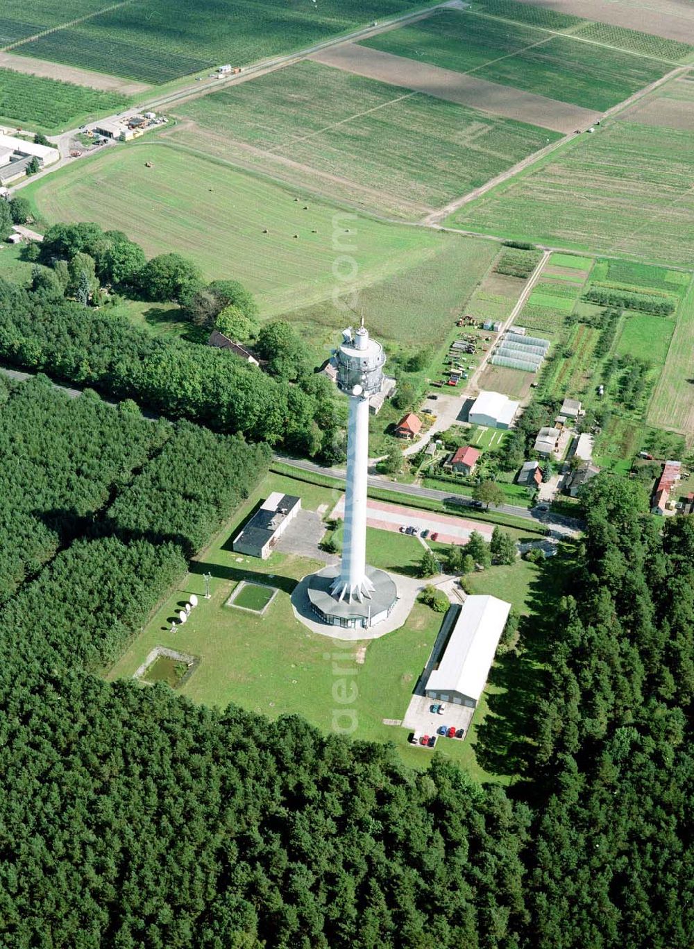 Aerial image Bernau - Funkturm südlich von Bernau bei Berlin.