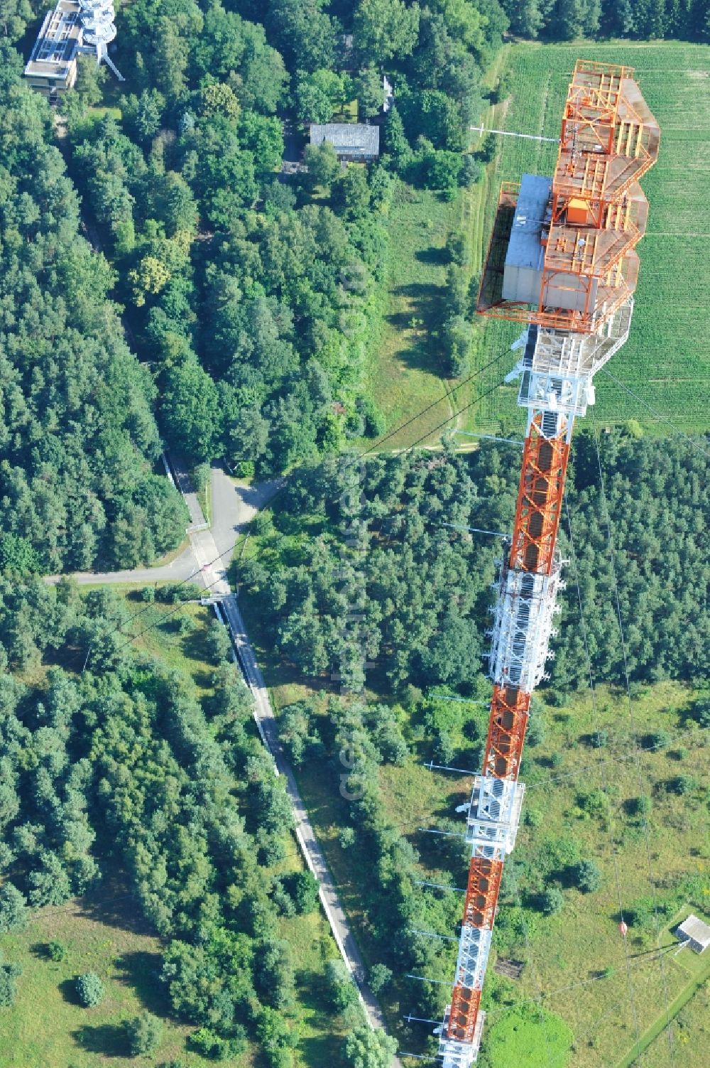 Aerial photograph Dannenberg - The radio tower at Höhbeck Dannenberg in Lower Saxony