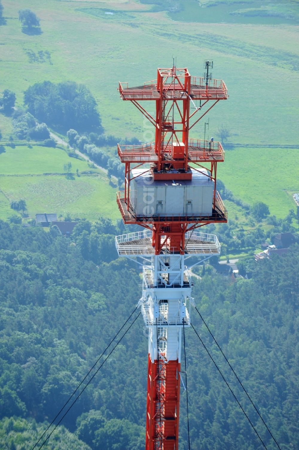 Aerial photograph Dannenberg - The radio tower at Höhbeck Dannenberg in Lower Saxony