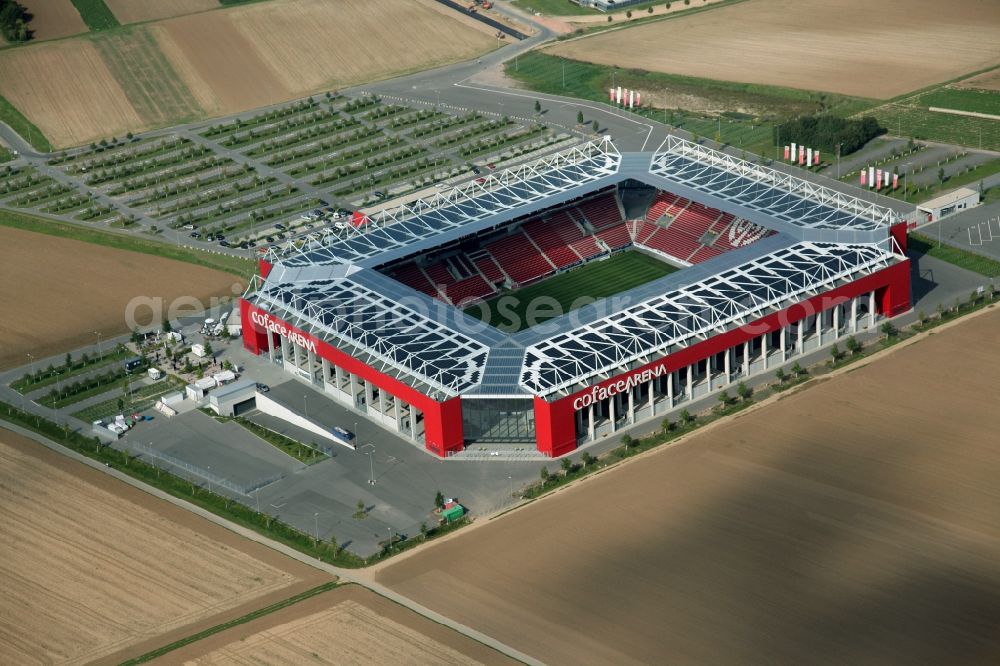 Mainz from the bird's eye view: The new stadium Coface-Arena in Mainz, Rhineland-Palatinate