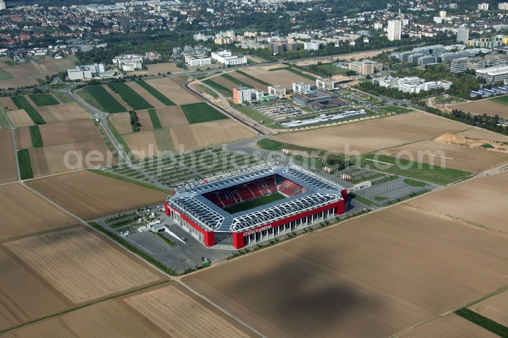 Aerial image Mainz - The new stadium Coface-Arena in Mainz, Rhineland-Palatinate