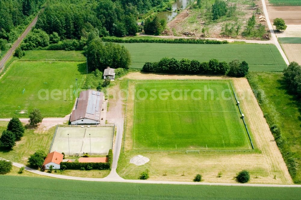 Aerial photograph Barbelroth - Football pitch in Barbelroth in the state Rhineland-Palatinate