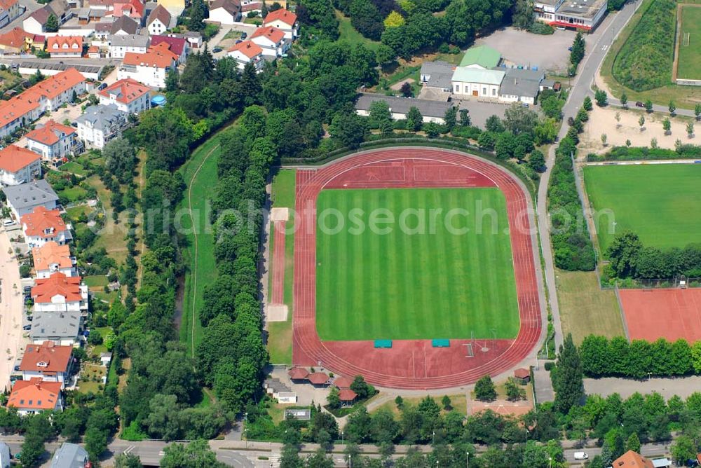 Aerial image Speyer - Fußballplatz an der Raiffeisenstraße in Speyer.