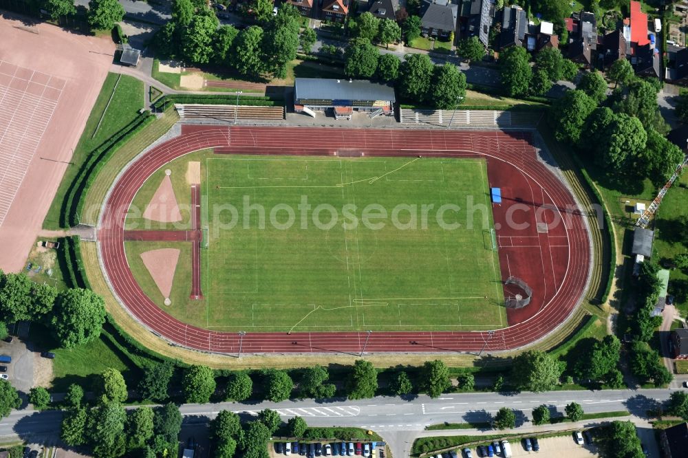 Aerial photograph Itzehoe - Football stadium in Itzehoe in the state Schleswig-Holstein