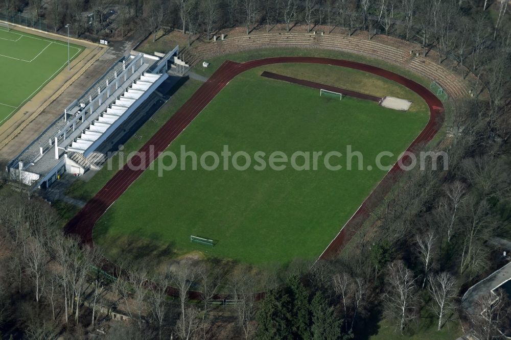 Aerial photograph Berlin - Football stadium of the football club Mariendorf in Berlin in Germany